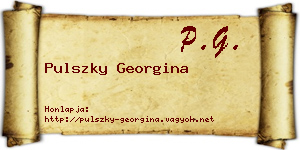Pulszky Georgina névjegykártya
